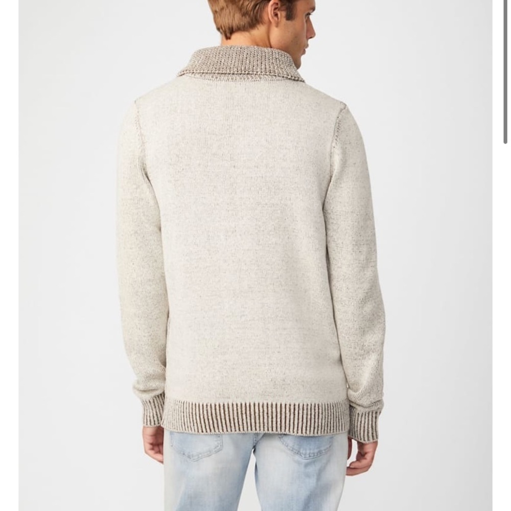 New GUESS Clay Shawl Zip Sweater SZ L - Picture 5 of 5